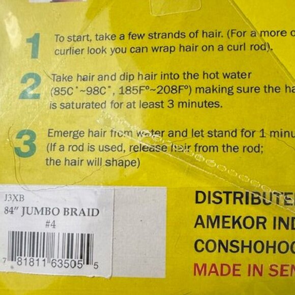 Set of 3 Vivica A. Fox 84" Jumbo 3X Perm Yaki Express Color 4 Braiding Hair - Picture 12 of 13